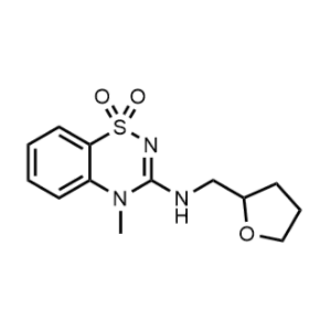 4-Methyl-3-[(Tetrahydrofuran-2-ylmethyl)amino]-4H-1,2,4-benzothiadiazin-1,1-dioxide|CS-0760884