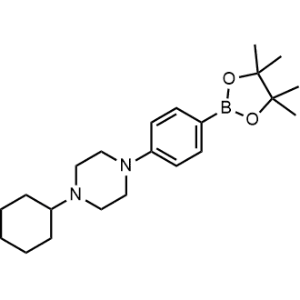 1-Cyclohexyl-4-[4-(4,4,5,5-tetramethyl-1,3,2-dioxaborolan-2-yl)phenyl]piperazine|CS-0765016