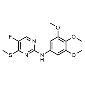 5-Fluoro-4-methylsulfanyl-N-(3,4,5-trimethoxyphenyl)pyrimidin-2-amine|CS-0765035