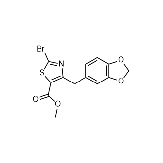 Methyl 4-(1,3-benzodioxol-5-ylmethyl)-2-bromo-1,3-thiazole-5-carboxylate|CS-0769169