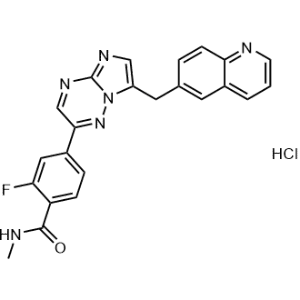 2-Fluoro-N-methyl-4-[7-(quinolin-6-ylmethyl)imidazo[1,2-b][1,2,4]triazin-2-yl]benzamide;hydrochloride|CS-0771674