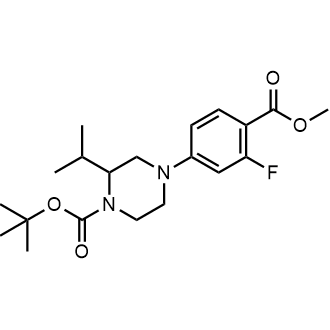 Tert-butyl 4-(3-fluoro-4-(methoxycarbonyl)phenyl)-2-isopropylpiperazine-1-carboxylate|CS-0773573