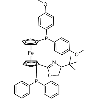 Ferrocene, 1′-[bis(4-methoxyphenyl)phosphino]-1-[(4S)-4-(1,1-dimethylethyl)-4,5-dihydro-2-oxazolyl]-2-(diphenylphosphino)-, (2R)-|CS-0774467