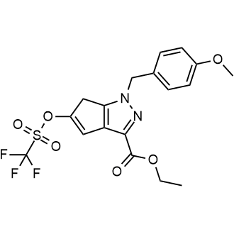 Ethyl 1,6-dihydro-1-[(4-methoxyphenyl)methyl]-5-[[(trifluoromethyl)sulfonyl]oxy]-3-cyclopentapyrazolecarboxylate|CS-0774650