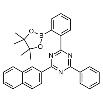 2-(Naphthalen-2-yl)-4-phenyl-6-(2-(4,4,5,5-tetramethyl-1,3,2-dioxaborolan-2-yl)phenyl)-1,3,5-triazine|CS-0775137