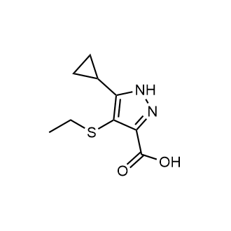 5-Cyclopropyl-4-(ethylthio)-1H-pyrazole-3-carboxylic acid|CS-0775722