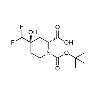 rel-(2R,4R)-1-(tert-Butoxycarbonyl)-4-(difluoromethyl)-4-hydroxypiperidine-2-carboxylic acid|CS-0781699