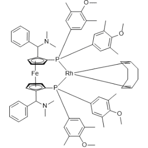 Rhodium(1+), [(1R,1′R)-1,1′-bis[bis(4-methoxy-3,5-dimethylphenyl)phosphino-κP]-2,2′-bis[(R)-(dimethylamino)phenylmethyl]ferrocene][(1,2,5,6-η)-1,5-cyclooctadiene]-, tetrafluoroborate|CS-0782383
