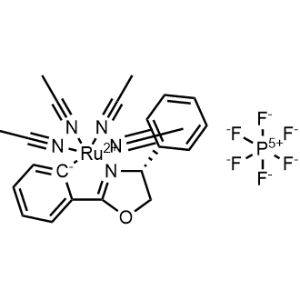 Ruthenium-tetrakis(acetonitrile)[2-[(4R)-4,5-dihydro-4-phenyl-2-oxazolyl-κN3]phenyl-κC]-hexafluorophosphate|CS-0782448
