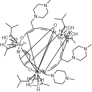 Ruthenium tris[μ-[3-(hydroxy-κO)-4-[(4-methyl-1-piperazinyl)methyl]-2(1H)-pyridinonato(2-)-κN1:κO2]]tris[(1,2,3,4,5,6-η)-1-methyl-4-(1-methylethyl)benzene]tri-cyclo|CS-0782474