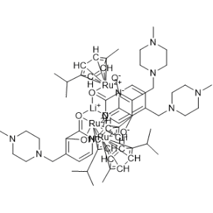 Lithium tris[μ3-[3-(hydroxy-κO)-4-[(4-methyl-1-piperazinyl)methyl]-2(1H)-pyridinonato(2-)-κN1:κO2:κO2]]tris[[(1,2,3,4,5,6-η)-1-methyl-4-(1-methylethyl)benzene]ruthenium]|CS-0782487