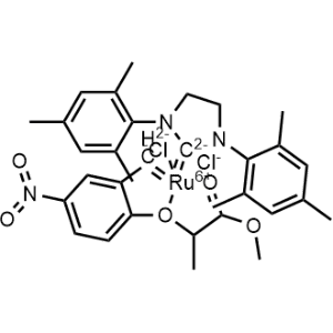 (SP-5-41)-[1,3-Bis(2,4,6-trimethylphenyl)-2-imidazolidinylidene]dichloro[[2-[2-methoxy-1-methyl-2-(oxo-κO)ethoxy-κO]-5-nitrophenyl]methylene-κC]ruthenium|CS-0782511