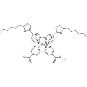 Cis-bis(isothiocyanato)(2,2′-bipyridyl-4,4′-dicarboxylato)(4,4′-bis(5-hexylthiophen-2-yl)-2,2′-bipyridyl)ruthenium(II)|CS-0782550