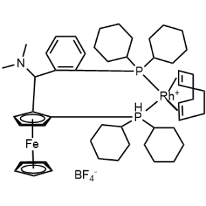 Rhodium(1+), [(1,2,5,6-η)-1,5-cyclooctadiene][(1R)-1-(dicyclohexylphosphino-κP)-2-[(R)-[2-(dicyclohexylphosphino-κP)phenyl](dimethylamino)methyl]ferrocene]-, tetrafluoroborate|CS-0782735