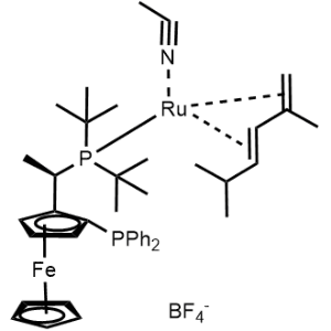 Ruthenium(1+), (acetonitrile)[(2R)-1-[(1S)-1-[bis(1,1-dimethylethyl)phosphino-κP]ethyl]-2-(diphenylphosphino)ferrocene][(1,2,3,4,5-η)-2,4-dimethyl-2,4-pentadien-1-yl]-, tetrafluoroborate|CS-0782749