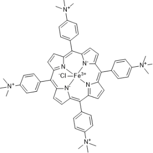 (SP-5-12)-Chloro[[4,4′,4′′,4′′′-(21H,23H-porphine-5,10,15,20-tetrayl-κN21,κN22,κN23,κN24)tetrakis[N,N,N-trimethylbenzenaminiumato]](2-)]iron(4+)|CS-0782773