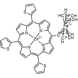 Zinc, [(10,15,20-tri-2-thienyl-21H,23H-porphin-5-yl-κN21,κN22,κN23,κN24)Ferrocenato(2-)]-, (SP-4-2)-|CS-0782796