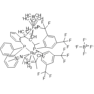 Ruthenium(1+), (acetonitrile)[(1S)-1-[(1R)-1-[bis[3,5-bis(trifluoromethyl)phenyl]phosphino-κP]ethyl]-2-[2-(diphenylphosphino-κP)phenyl]ferrocene][(1,2,3,4,5-η)-2,4-dimethyl-2,4-pentadien-1-yl]-, tetrafluoroborate|CS-0782799