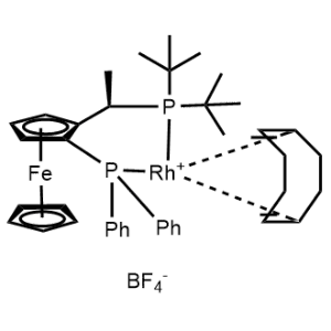 Rhodium(1+), [(2R)-1-[(1R)-1-[bis(1,1-dimethylethyl)phosphino-κP]ethyl]-2-(diphenylphosphino-κP)ferrocene][(1,2,5,6-η)-1,5-cyclooctadiene]-, tetrafluoroborate|CS-0782817