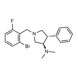 rel-(3R,4S)-1-[(2-Bromo-6-fluorophenyl)methyl]-N,N-dimethyl-4-phenyl-3-pyrrolidinamine|CS-0782914