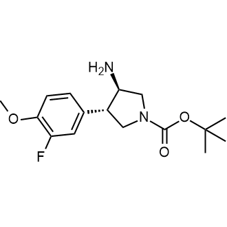 rel-(3R,4S)-tert-Butyl 3-amino-4-(3-fluoro-4-methoxyphenyl)pyrrolidine-1-carboxylate|CS-0782921