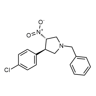 rel-(3R,4S)-3-(4-Chlorophenyl)-4-nitro-1-(phenylmethyl)pyrrolidine|CS-0782991