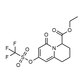Ethyl 6-oxo-8-(((trifluoromethyl)sulfonyl)oxy)-1,3,4,6-tetrahydro-2H-quinolizine-4-carboxylate|CS-0784143