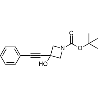 1,1-Dimethylethyl 3-hydroxy-3-(2-phenylethynyl)-1-azetidinecarboxylate|CS-0784348