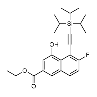 Ethyl 6-fluoro-4-hydroxy-5-((triisopropylsilyl)ethynyl)-2-naphthoate|CS-0784563