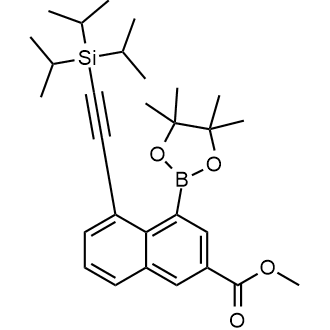 Methyl 4-(4,4,5,5-tetramethyl-1,3,2-dioxaborolan-2-yl)-5-((triisopropylsilyl)ethynyl)-2-naphthoate|CS-0784579
