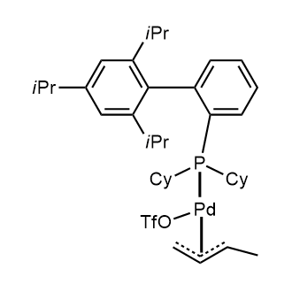 (2-Dicyclohexylphosphino-2',4',6'-tri-i-propyl-1,1'-biphenyl)[(1,2,3-
η)-(2E)-2-buten-1-yl]palladium(II) trifluoromethanesulfonate|CS-0784733
