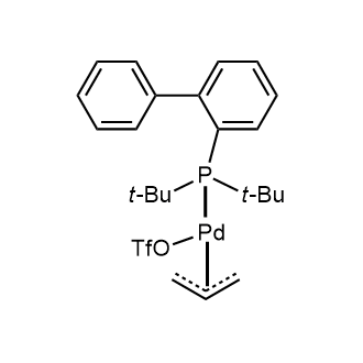Palladium(1+), [([1,1'-biphenyl]-2-yl-κC1')bis(1,1-dimethylethyl)phosphine-κP](η3-2-propen-1-yl)-, 1,1,1-trifluoromethanesulfonate 1:1|CS-0785011