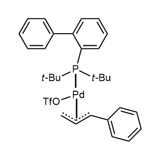 Palladium(1+), [([1,1′-biphenyl]-2-yl-κC1′)bis(1,1-dimethylethyl)phosphine-κP][(1,2,3-η)-1-phenyl-2-propen-1-yl]-, 1,1,1-trifluoromethanesulfonate 1:1|CS-0785012