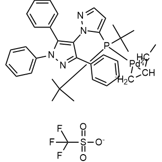 Trifluoromethanesulfonato[(5-di-t-butylphosphino-1',3',5'-triphenyl-)(1,4'-bi-1'H-pyrazole)][(1,2,3-
η)-(2E)-2-buten-1-yl]palladium(II)|CS-0785035