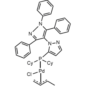 Chloro[(5-dicyclohexylphosphino-1',3',5'-triphenyl-)(1,4'-bi-1'H-pyrazole)][(1,2,3-
η)-(2E)-2-buten-1-yl]palladium(II)|CS-0785038