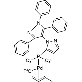 Trifluoromethanesulfonato[(5-dicyclohexylphosphino-1',3',5'-triphenyl-)(1,4'-bi-1'H-pyrazole)][(1,2,3-
η)-(2E)-2-buten-1-yl]palladium(II)|CS-0785047