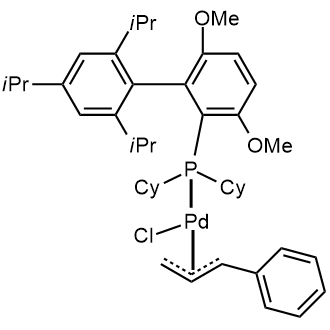 Chloro[dicyclohexyl[3,6-dimethoxy-2′,4′,6′-tris(1-methylethyl)[1,1′-biphenyl]-2-yl]phosphine-κP][(1,2,3-η)-1-phenyl-2-propen-1-yl]palladium|CS-0785059