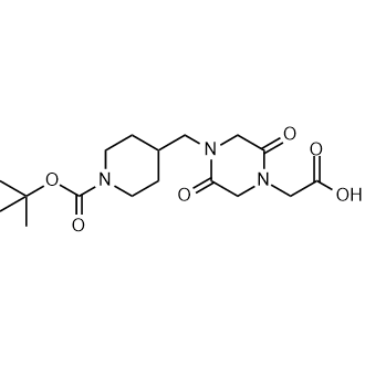 2-(4-((1-(Tert-butoxycarbonyl)piperidin-4-yl)methyl)-2,5-dioxopiperazin-1-yl)acetic acid|CS-0799532