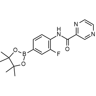 N-[2-Fluoro-4-(4,4,5,5-tetramethyl-1,3,2-dioxaborolan-2-yl)phenyl]pyrazine-2-carboxamide|CS-0800539