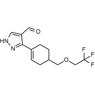 3-[4-(2,2,2-Trifluoroethoxymethyl)cyclohexen-1-yl]-1H-pyrazole-4-carbaldehyde|CS-0801461