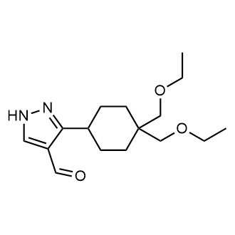 3-(4,4-Bis(ethoxymethyl)cyclohexyl)-1H-pyrazole-4-carbaldehyde|CS-0801496