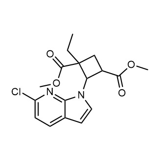 Dimethyl 2-(6-chloro-1H-pyrrolo[2,3-b]pyridin-1-yl)-1-ethylcyclobutane-1,3-dicarboxylate|CS-0801760