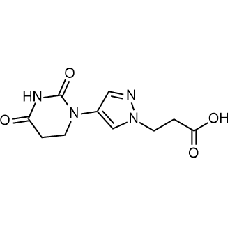 3-(4-(2,4-Dioxotetrahydropyrimidin-1(2H)-yl)-1H-pyrazol-1-yl)propanoic acid|CS-0802238