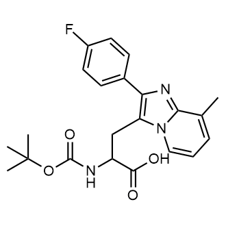2-((Tert-butoxycarbonyl)amino)-3-(2-(4-fluorophenyl)-8-methylimidazo[1,2-a]pyridin-3-yl)propanoic acid|CS-0802565