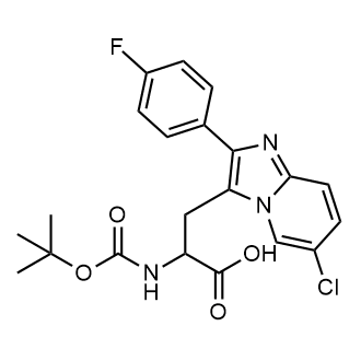 2-((Tert-butoxycarbonyl)amino)-3-(6-chloro-2-(4-fluorophenyl)imidazo[1,2-a]pyridin-3-yl)propanoic acid|CS-0802567