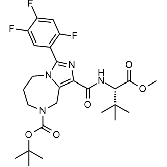 Tert-butyl 1-[[(1S)-1-methoxycarbonyl-2,2-dimethyl-propyl]carbamoyl]-3-(2,4,5-trifluorophenyl)-5,6,7,9-tetrahydroimidazo[1,5-a][1,4]diazepine-8-carboxylate|CS-0803077