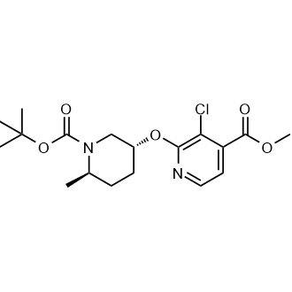 Methyl 2-(((3R,6R)-1-(tert-butoxycarbonyl)-6-methylpiperidin-3-yl)oxy)-3-chloroisonicotinate|CS-0803540