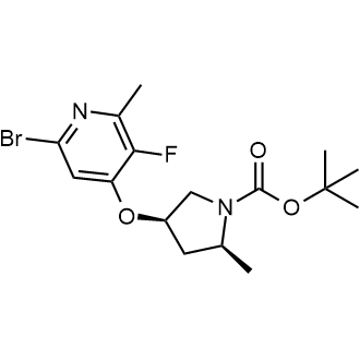 Tert-butyl (2S,4R)-4-[(6-bromo-3-fluoro-2-methyl-4-pyridyl)oxy]-2-methyl-pyrrolidine-1-carboxylate|CS-0803701