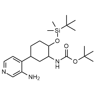 Tert-butyl (5-(3-aminopyridin-4-yl)-2-((tert-butyldimethylsilyl)oxy)cyclohexyl)carbamate|CS-0803819