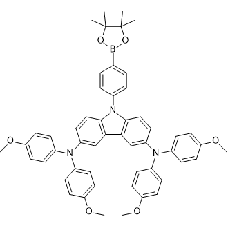 N3,N3,N6,N6-Tetrakis(4-methoxyphenyl)-9-(4-(4,4,5,5-tetramethyl-1,3,2-dioxaborolan-2-yl)phenyl)-9H-carbazole-3,6-diamine|CS-0804383